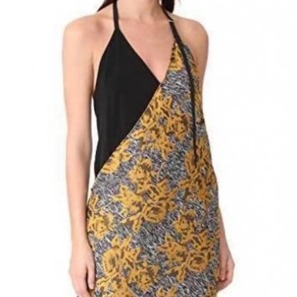 PUBLIC SCHOOL | NWT Lonia Floral Halter Brocade Jacquard Halter Dress Size 6 - Picture 3 of 6